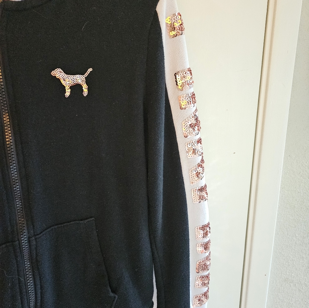 Victoria Secret Pink sequined sweat suit. Sweatshirt is small pants xs. - Picture 15 of 16